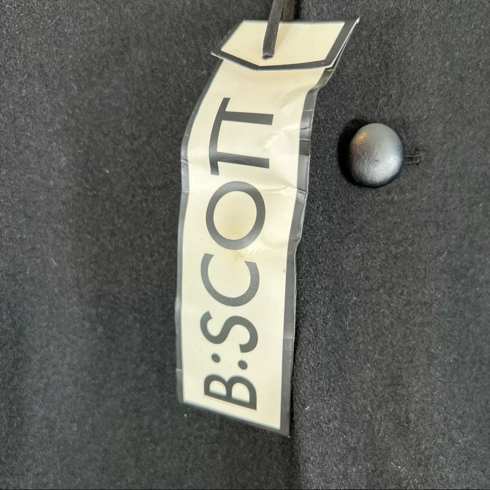 NEW NWT B:SCOTT Varsity Bomber Designer Wool Jacket - Picture 5 of 14